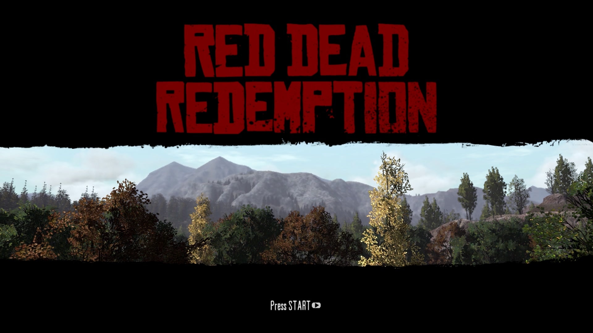 Red Dead Redemption title screen for Xbox 360